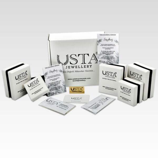 Lotus Çiçeği Baget Beyaz Altın Tektaş Yüzük