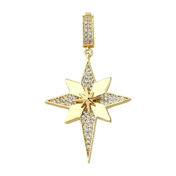 Kutup Yıldızı Charm Altın Kolye Ucu
