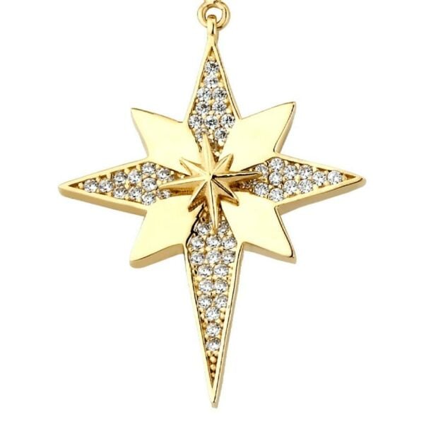 Kutup Yıldızı Charm Altın Kolye Ucu